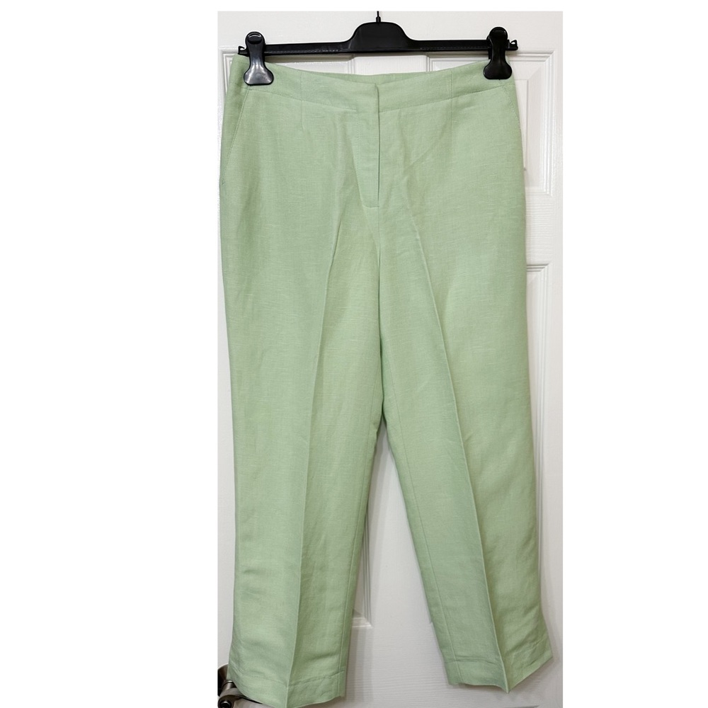 Covington Pants linen pale lime linen green linen pants size 8